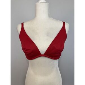 Victoria's Secret Bra Womens 34DDD Red Incredible Unlined Plunge Underwire